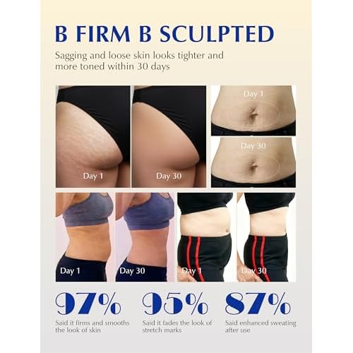 Skin Tightening Cellulite Cream for Body: Golden Sweat Hot Cream for Loose Skin | B Flat Gel for Belly Thigh Butt & Arm Firming Toning Moisturizing Sculpting & Smoothing | 200G