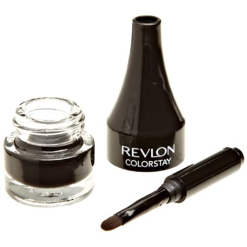 Revlon Cr?me Gel Eyeliner Cr?me, ColorStay Eye Makeup, Waterproof, Smudgeproof, Longwearing with Precision Brush Applicator, 001 Black, 0.08 Oz