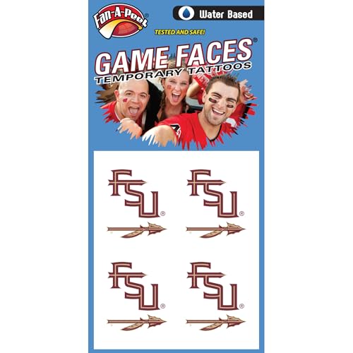 Fan-A-Peel Florida State Water Based Temporary Tattoos - Hypoallergenic Peel and Stick Waterproof Temporary Tattoos - Officially Licensed