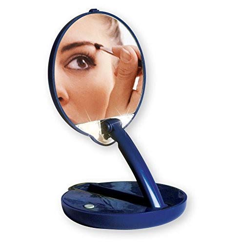 Floxite 15Xmag, Blue, Tabletop Mount, Round Glass Mirror