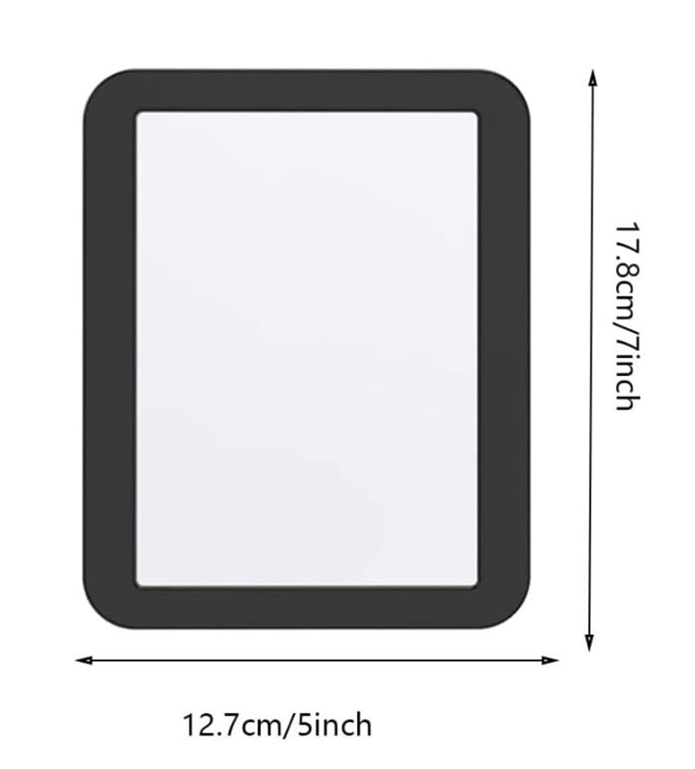 mpowtech 10 Pack Black Magnetic Locker Mirror,5" x 7" Iocker Mirror Magnetic - Small Mirrors for School Locker, Bathroom, Workshop Toolbox, Office Cabinet,Easy Install