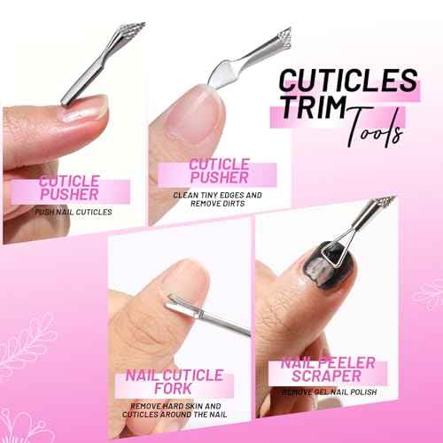 FANDAMEI Nail Buffers and Files, Nail Care Kit, Nail Cuticle Tools Set, Manicure Tools, Finger Nail File, Nail Buffer Block, Cuticle Nippers, Ingrown Toenail Tools