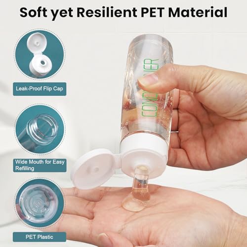 Cosywell 3.4oz Travel Bottles 5-Pack | TSA Approved, Leak-Proof