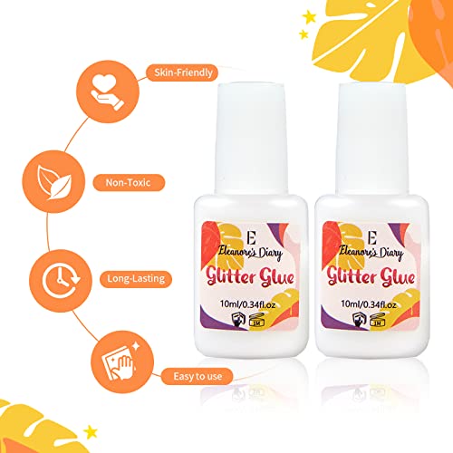 Glitter Tattoo Body Glue - 2x10ml Odourless Non-Toxic