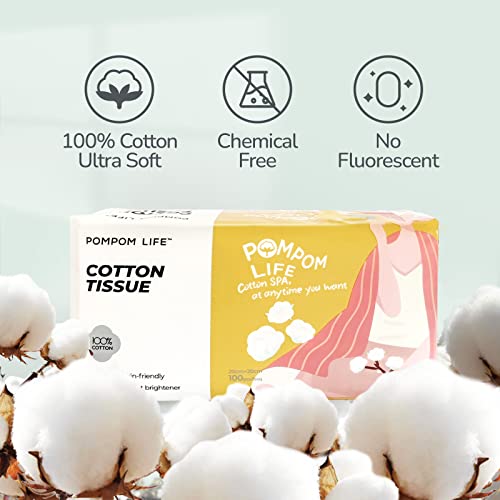 Disposable Face Towel 200 Cont, 7.9"X7.9"Clean Face Towelettes for Washing Face, 100% Cotton Soft Dry Wipe, Biodegradable Face Towels & Facial Tissuel Travel Size for Cleaning,Makeup Removal