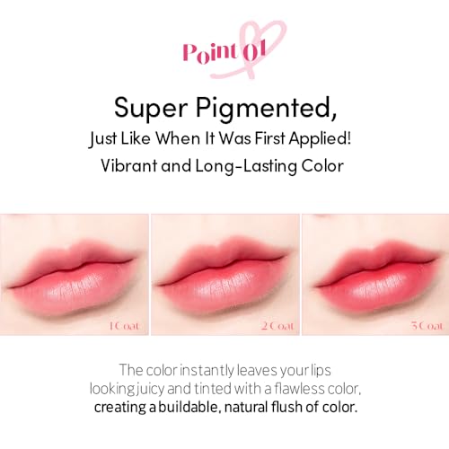 ETUDE Dear Darling Marker Tint #2 Mono Plum (5g) | Hydrating & Long Lasting Lip Stain | High Pigmented Lip Maker with Easy Drawing Tip | Korean Daily Lip Tint, Korean Makeup, Kbeauty, Perfect for Gift