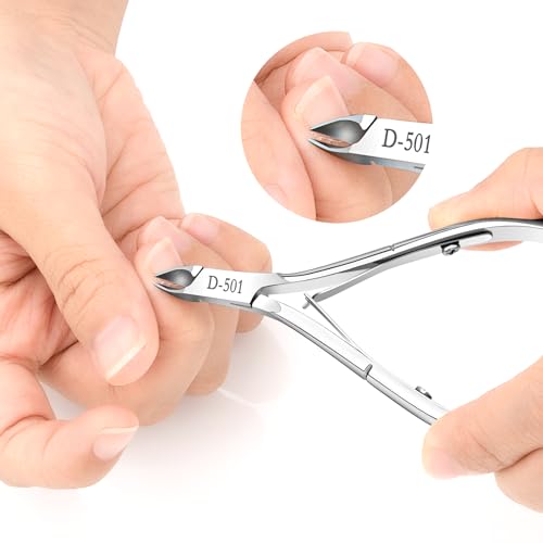 Professional Stainless Steel Cuticle Nippers 4-Pack - 1/2 Jaw Clipper