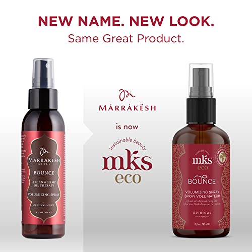 MKS eco Bounce, Original Scent - 8 fl oz - Volumizing Spray - Natural-Looking, Weightless Volume - Moroccan Argan Oil, Hemp Seed Oil & Panthenol - Vegan & Cruelty Free