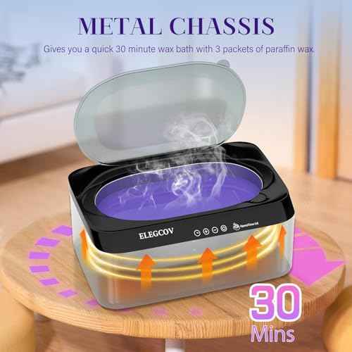 Paraffin Wax Machine for Hand and Feet, 4500ml Paraffin Warmer with 8 Pack Paraffin Wax Refills, Precision Temperature Control for Reservation Paraffin Wax Bath, Fast Wax Meltdown, Black