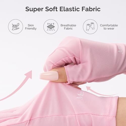 UV Protection Gloves for Gel Nails, UPF50+ Fingerless