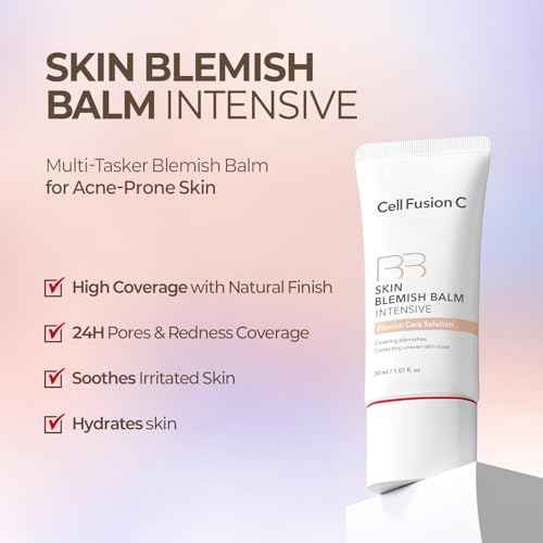 Cell Fusion C Skin Blemish Balm No.21 Natural Light - Light with Neutral Undertone, 24h Coverage with Natural Finish, Tinted Moisutrizer for Face, 1.01 fl.oz.