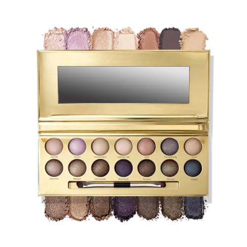 PRALOVIXAE 14-Color Baked Eyeshadow Palette - Matte & Shimmer Purple Shades for Glamorous Looks