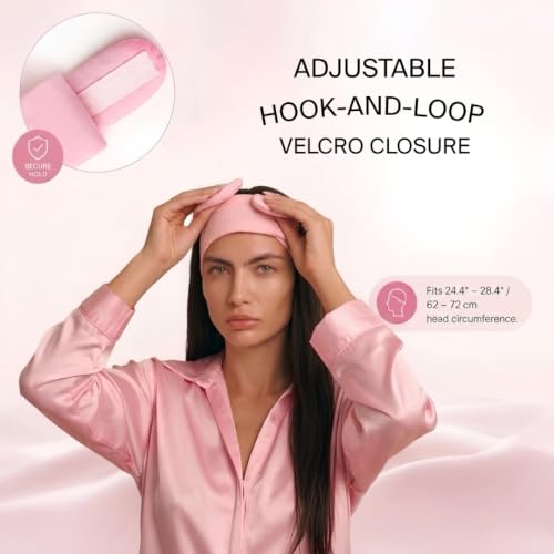 Soft Lyocell Spa Headband for Skincare & Makeup, Pink