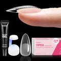 Beetles Gel Polish Tipex Nail Tips Kit 224 Pieces, 16 Sizes for Durable Manicures