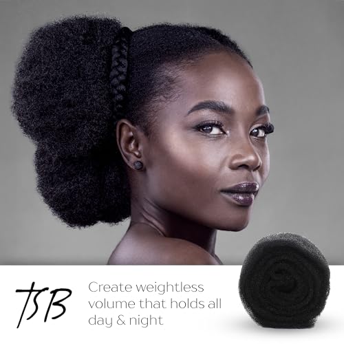 TSB Hair Filler Volume Bun Maker - All-Day Hold Black 75"