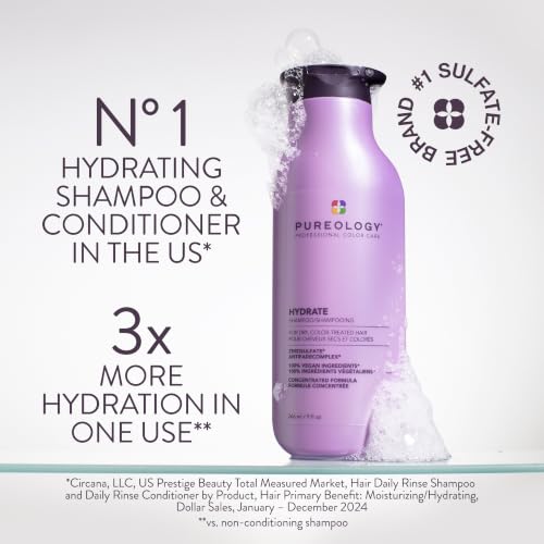 Pureology Hydrate Moisturizing & Nourishing Sulfate-Free Shampoo - 9 Fl Oz