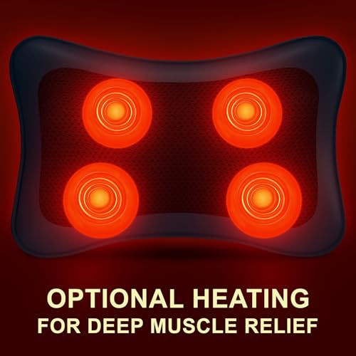 Shiatsu Back & Neck Massager with Heat – Deep Tissue Relief