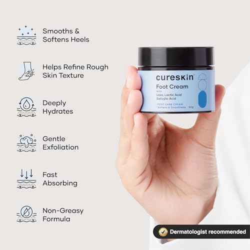 Cureskin Foot Care Cream for Cracked Heels | Repairs, Softens, and Exfoliates | Foot Cream for Women and Men, 50 g (Pack of 1)