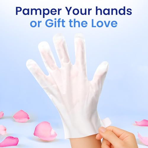 BLOOMORA Repairing Hand Mask Gloves for Dry Cracked Hands - 6 Pairs