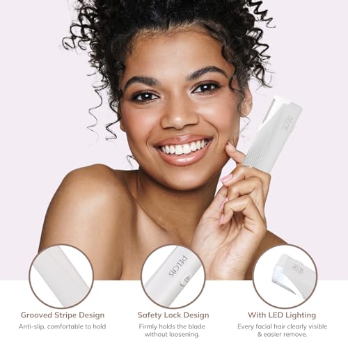 Electric Dermaplaning Tool for Face Off White - 3 Speeds LED Face Razor