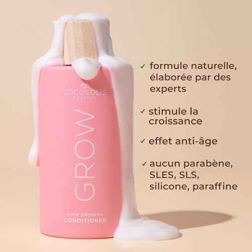 COCOSOLIS GROW Hair Growth Conditioner | Fast Hair Growth & Anti-Aging Moisture Treatment | Strengthens Follicles | For Dry, Curly & Thin Hair | With Vitamin E & Kerascalp | Vegan Hair Care
