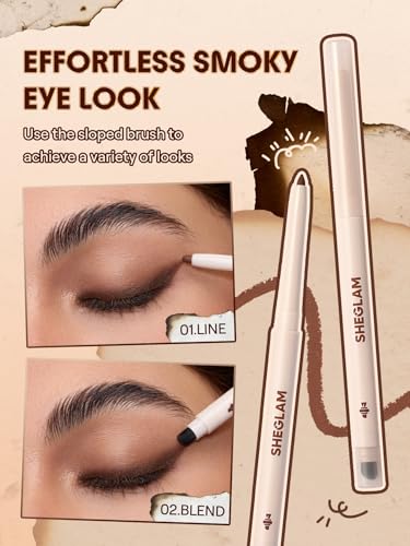 SHEGLAM Gel Glide Eyeliner Pencil Waterproof 2-Pack