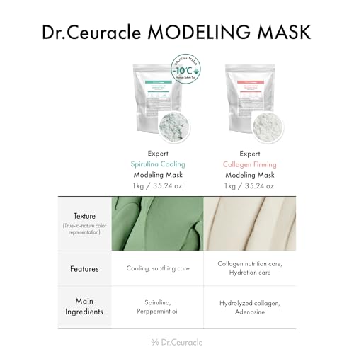 leegeehaam Dr.Ceuracle Expert Collagen Firming Modeling Face Mask - Korean Skincare Jelly Face Mask for Glass Glow Skin, DIY Home Spa (1kg / 35.24 oz.)