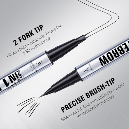 Microblading Eyebrow Pen 2-in-1 Waterproof Dark Brown