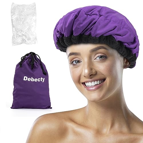 Microwavable Deep Conditioning Heat Cap for Hair Therapy - Purple