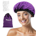 Microwavable Deep Conditioning Heat Cap for Hair Therapy - Purple