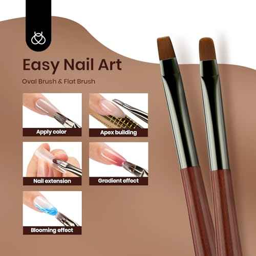 Beetles Nail Art Brushes Set, 6 PCS Multifunctional Nail Brushes for Nail Art Wooden Liner Brush Nail Drawing Pen Nail Art Tools with Nail Brush Holder&Palette for Nail Art Design