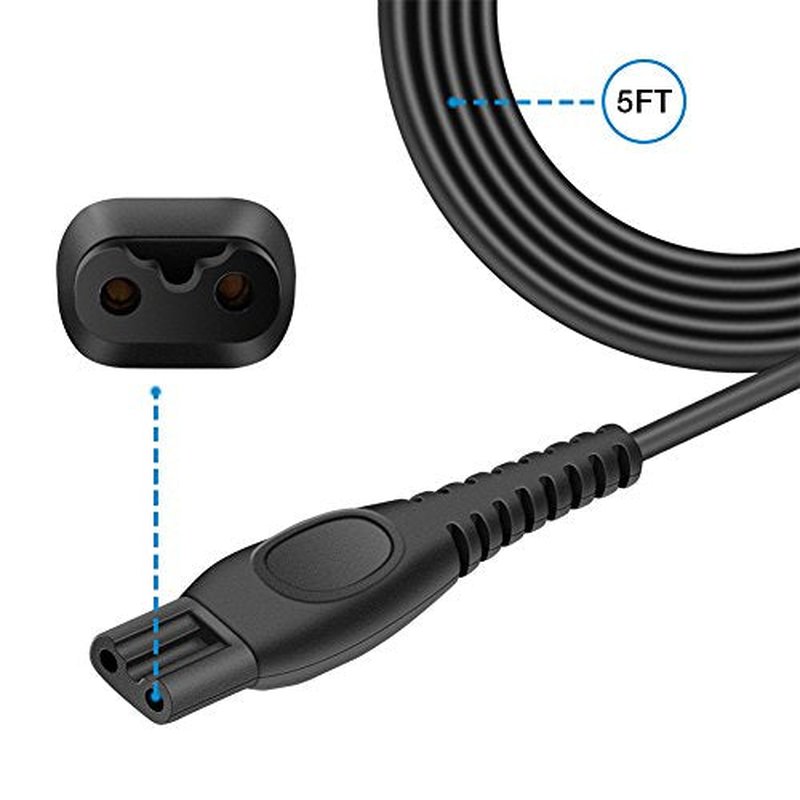 Outtag 15V Charger Cord Compatible with Philips Norelco HQ8505 3000 5000 6000 7000 9000 Series, Multigroom MG5750 MG7750 MG7770 MG7790 QP6531 BG7030 BG7040 BG5025 S9987 Shaver Trimmer Power Cord