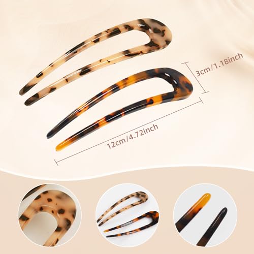 Benefree Tortoiseshell U-Shaped Hair Pins, 2 Pack