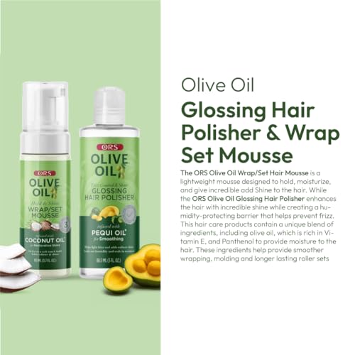 ORS Olive Oil Hair Polisher & Mousse Set for Frizz Control
