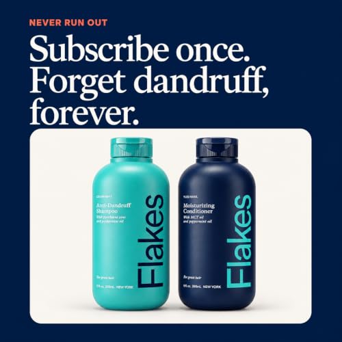Flakes Anti Dandruff Shampoo & Conditioner Set for Dry & Flaky Scalp - 9 fl oz