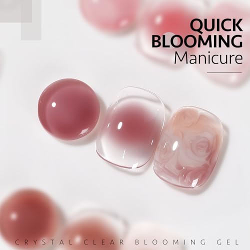 GAOY Clear Blooming Gel Polish - 16ml UV Cure Spreading Gel for DIY Nail Art