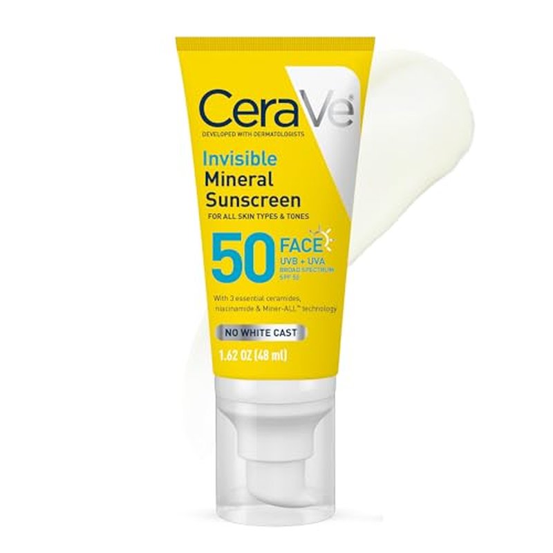 CeraVe Invisible Mineral Sunscreen SPF 50 for Sensitive Skin - 1.62 oz