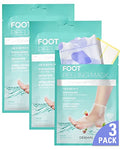 DERMAL Exfoliating Foot Peeling Mask 3-Pack for Dry Feet & Calluses