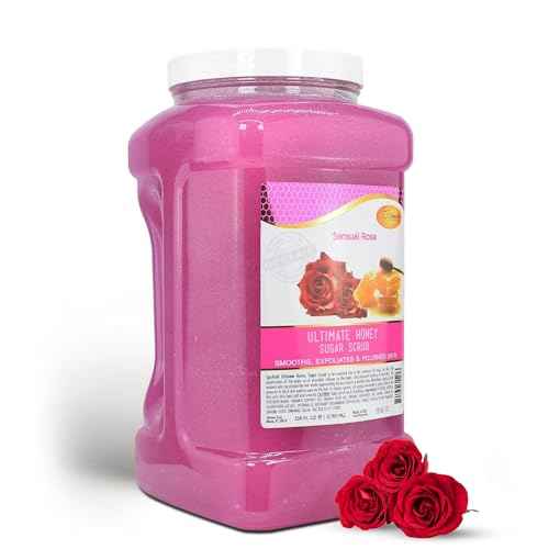 SPA REDI ? Sugar Body Scrub, Sensual Rose, 128 Oz, Exfoliating, Moisturizing, Hydrating and Nourishing, Glow, Polish, Smooth and Fresh Skin - Body Exfoliator