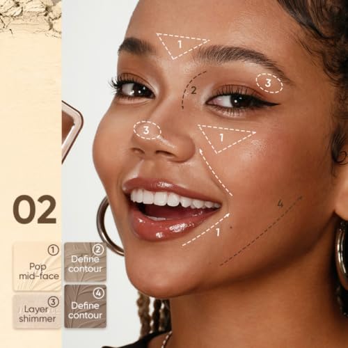 JUDYDOLL Contour Palette - 4-Color Highlight & Contour Kit