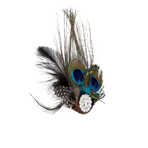 Song Qing Fascinator Hair Clips Peacock Feather Hair Clip Pin for Women Brides Bridesmaids