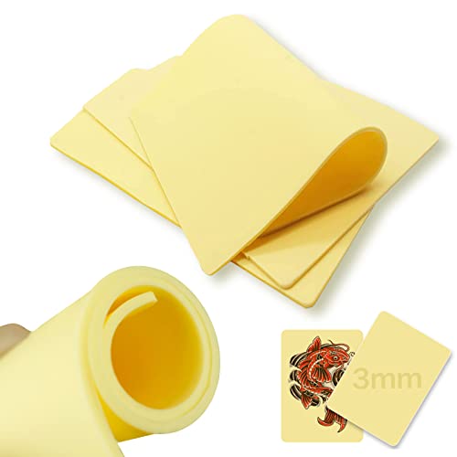 3mm Tattoo Practice Skin Pads - 3 Pack Silicone for Artists