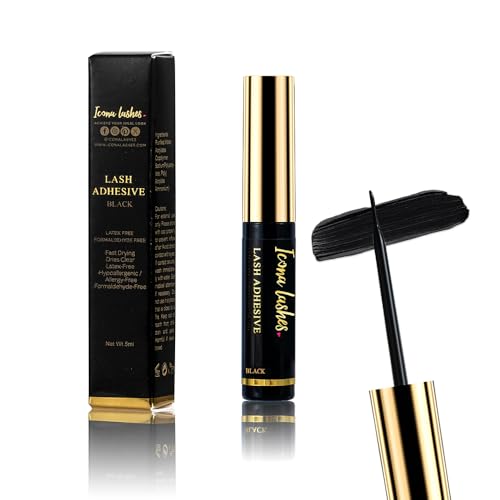 Icona Lashes Eyelash Glue - Quick Drying 48-Hour Hold, 5ml