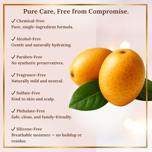 Marula Oil for Face, 100% Pure Cold-Pressed Unrefined, Moisturizing Skin & Hair Oil, Lightweight Non-Greasy Hydrating Face Oil- 4 fl oz Glass Bottle