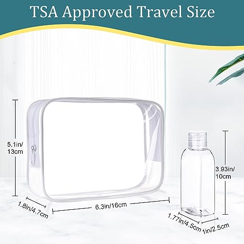 Cosywell 5Pc 3.4oz TSA Approved Travel Bottles with Flip Caps