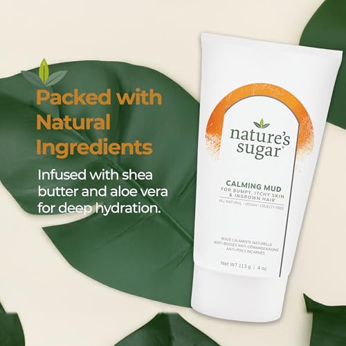 Nature's Sugar Calming Mud Mask ? Deep Pore Cleansing Clay Mask for Face & Body ? Detox Skincare for Ingrown Hair Relief, Blackheads & Sensitive Skin ? Purifying Hungarian Mud Treatment ? 113g/4oz