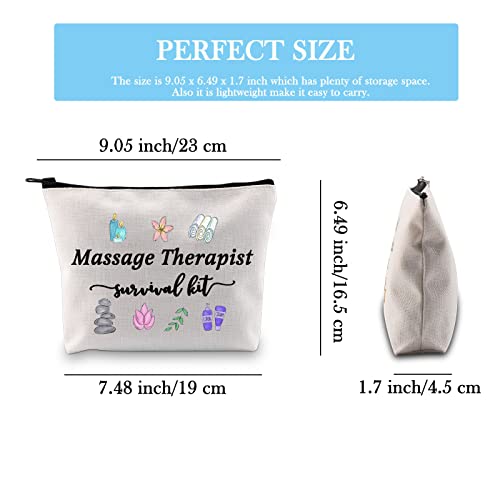 GJTIM Massage Therapy Graduation Gift Massage Therapist Survival Kit Zipper Pouch Makeup Bag (Survival Kit Massage Therapist bag)