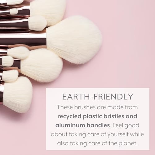 Jenny Patinkin Luxury Sustainable Angled Multi-Blender (L) Foundation Brush?2.5x More Bristles for a Soft, Flawless Blend. Vegan and cruelty-free. Ideal for Liquid, Cream, and powder Makeup Brushes.