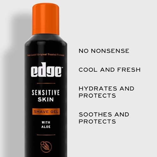 Edge Shave Gel for Men Sensitive Skin - 7 Ounce (Pack of 6) by Edge