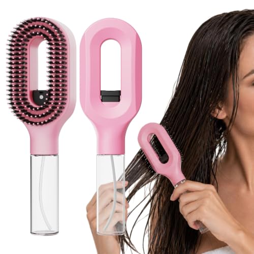 Spray Hair Brush with Fine Mist for Frizz Control